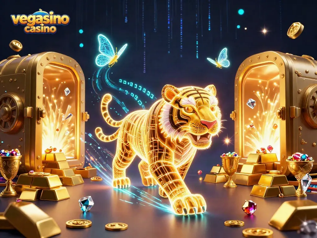 Win big at vegasino casino with dazzling treasures and vibrant animations in a neon-lit digital world.