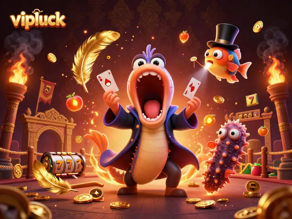 Experience the magic of vipluck with a vibrant 3D illustration of underwater casino fun.