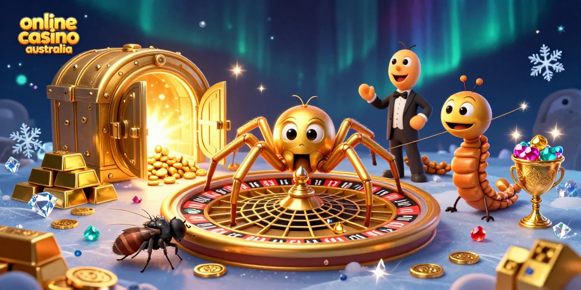 Betting at an online casino Australia with thrilling roulette action and vibrant treasure details.