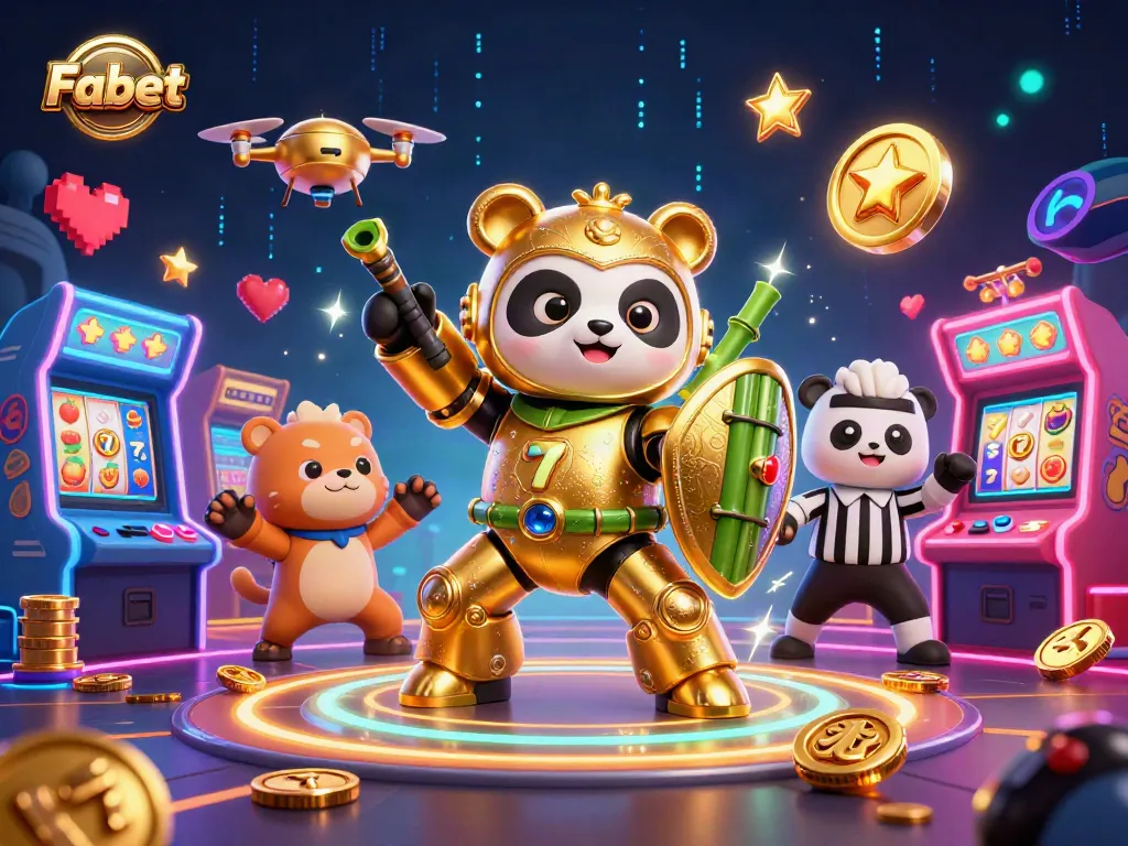 Fabet engages users with vibrant slot machines and colorful gaming aesthetics in a lively arena.