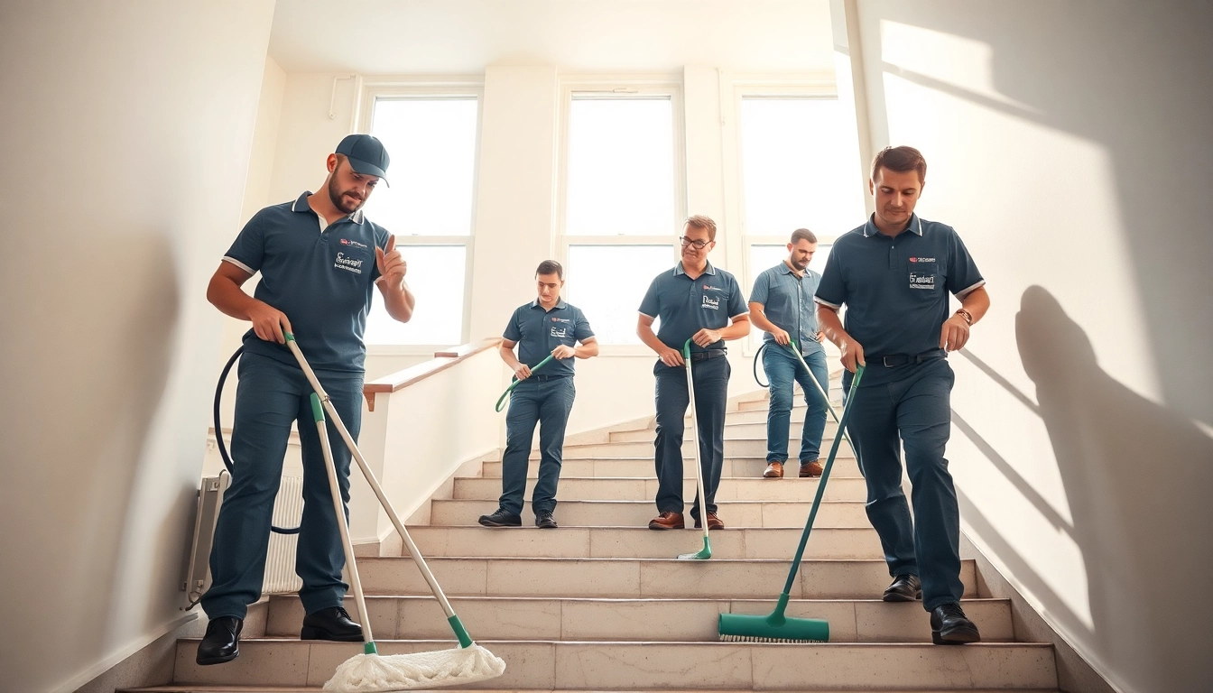 Efficient treppenhausreinigung berlin with professional cleaners ensuring spotless stairs.