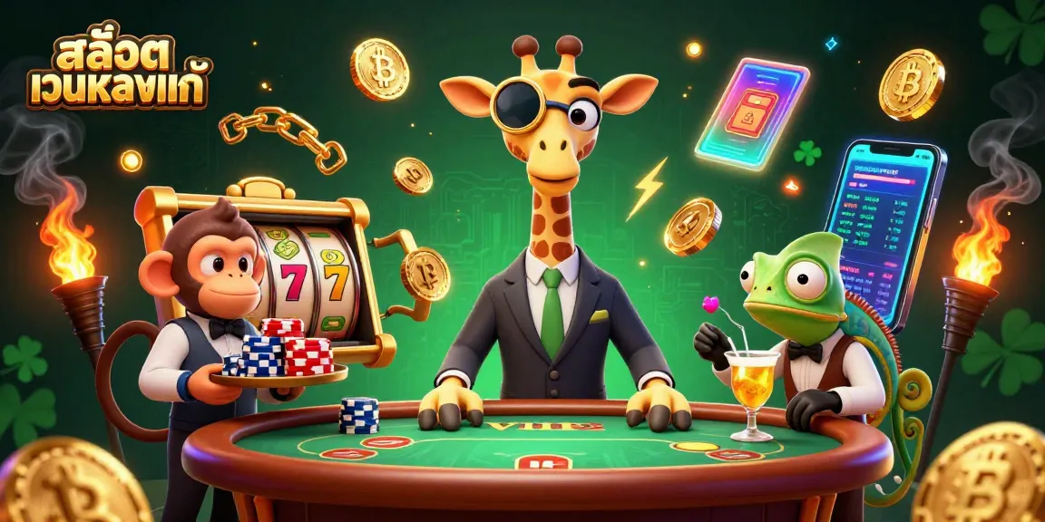 Experience the thrill of สล็อตเว็บตรงแท้ with vibrant 3D illustrations of unique casino characters.