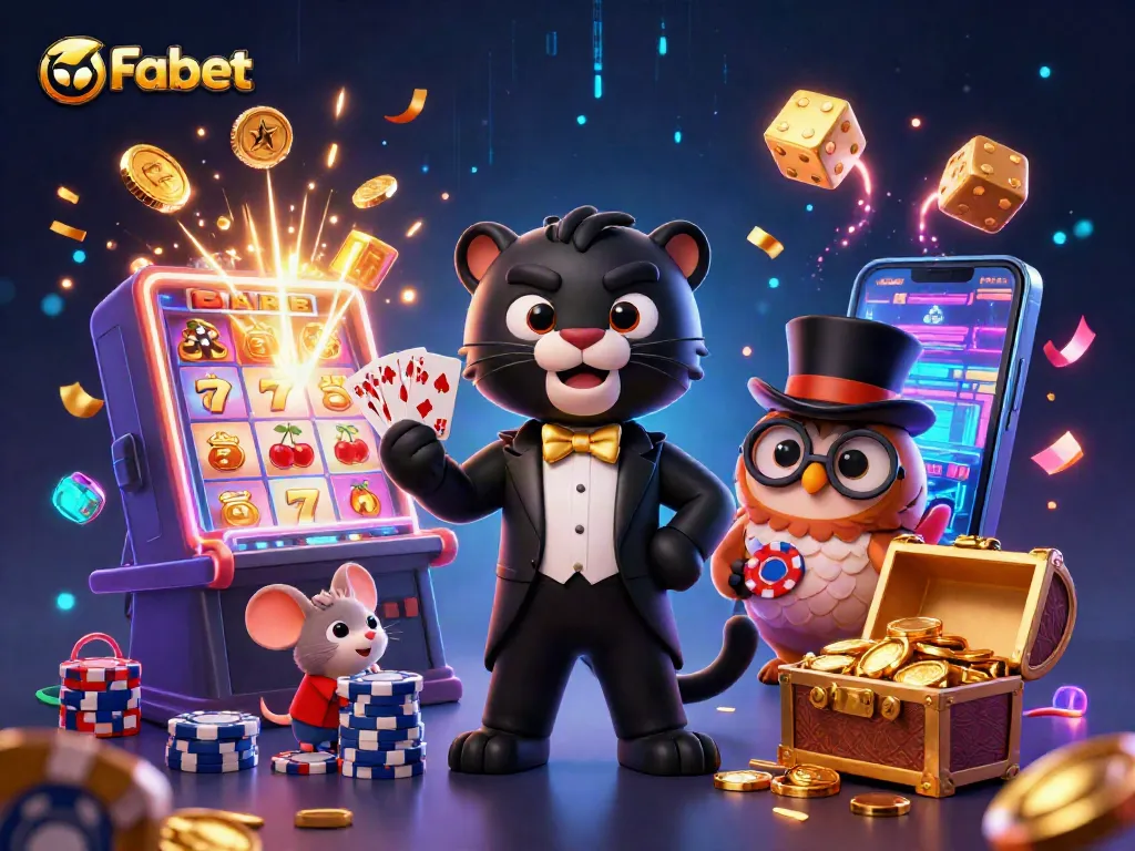 Fabet offers thrilling card games with stylish characters and vivid casino elements in an exciting 3D illustration.