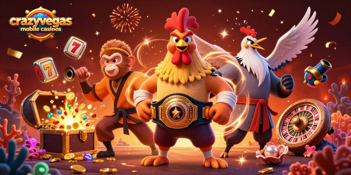 Experience the thrill of crazyvegas mobile casinos with vibrant characters, treasures, and dynamic gaming elements.