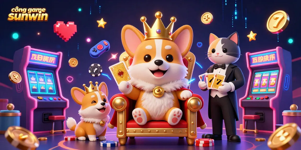 Experience winnings at cổng game sunwin with royal corgi and dynamic casino elements.